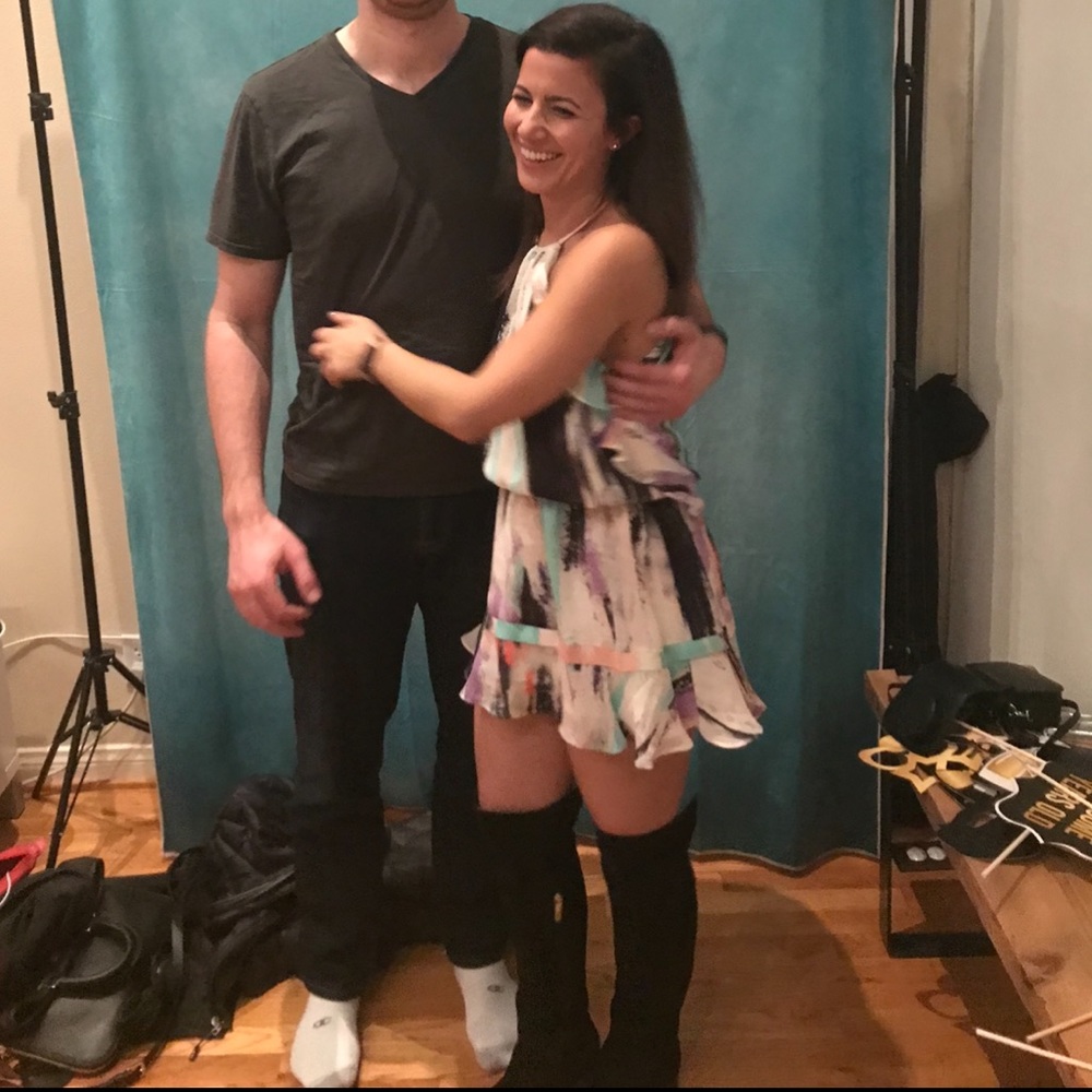 Parker Silk Watercolor Mini Dress